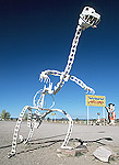 Dinosaur greeter of visitors to Bedrock City, AZ. Image # 10014. (c) Rob Kleine.  All rights reserved.